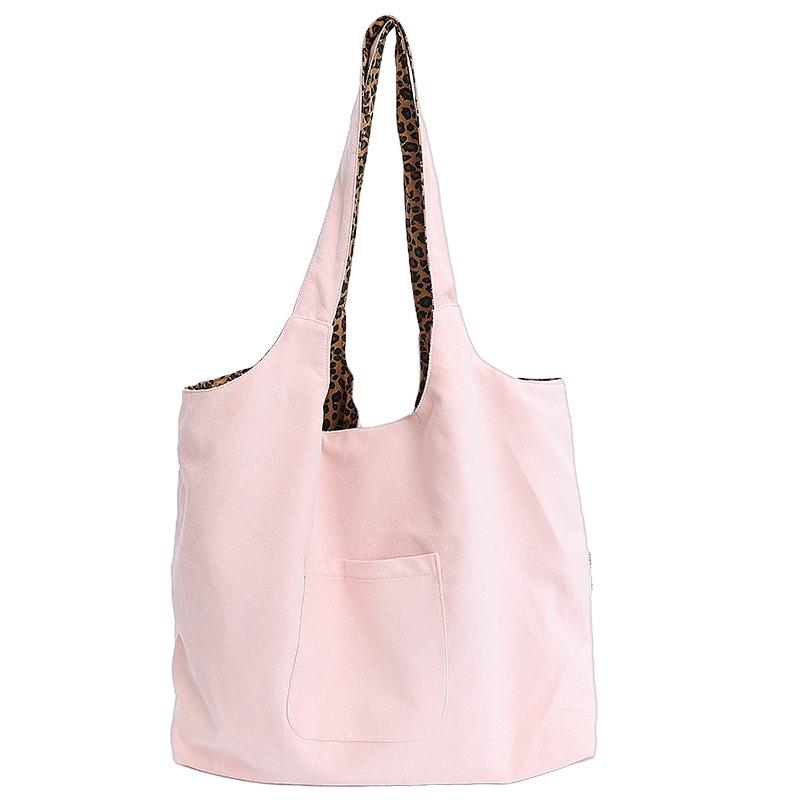 

Autumn new designer retro leopard print double-sided large-capacity versatile commuter shoulder bag 50*7*35