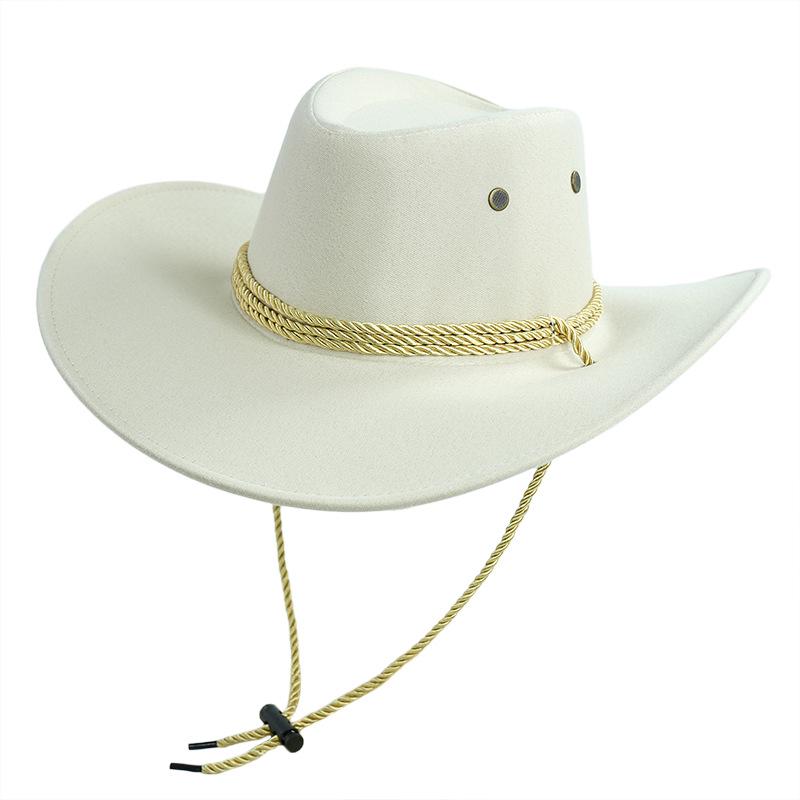 Men's Imitation Suede Western Cowboy Hat for Outdoor Camping & Hiking