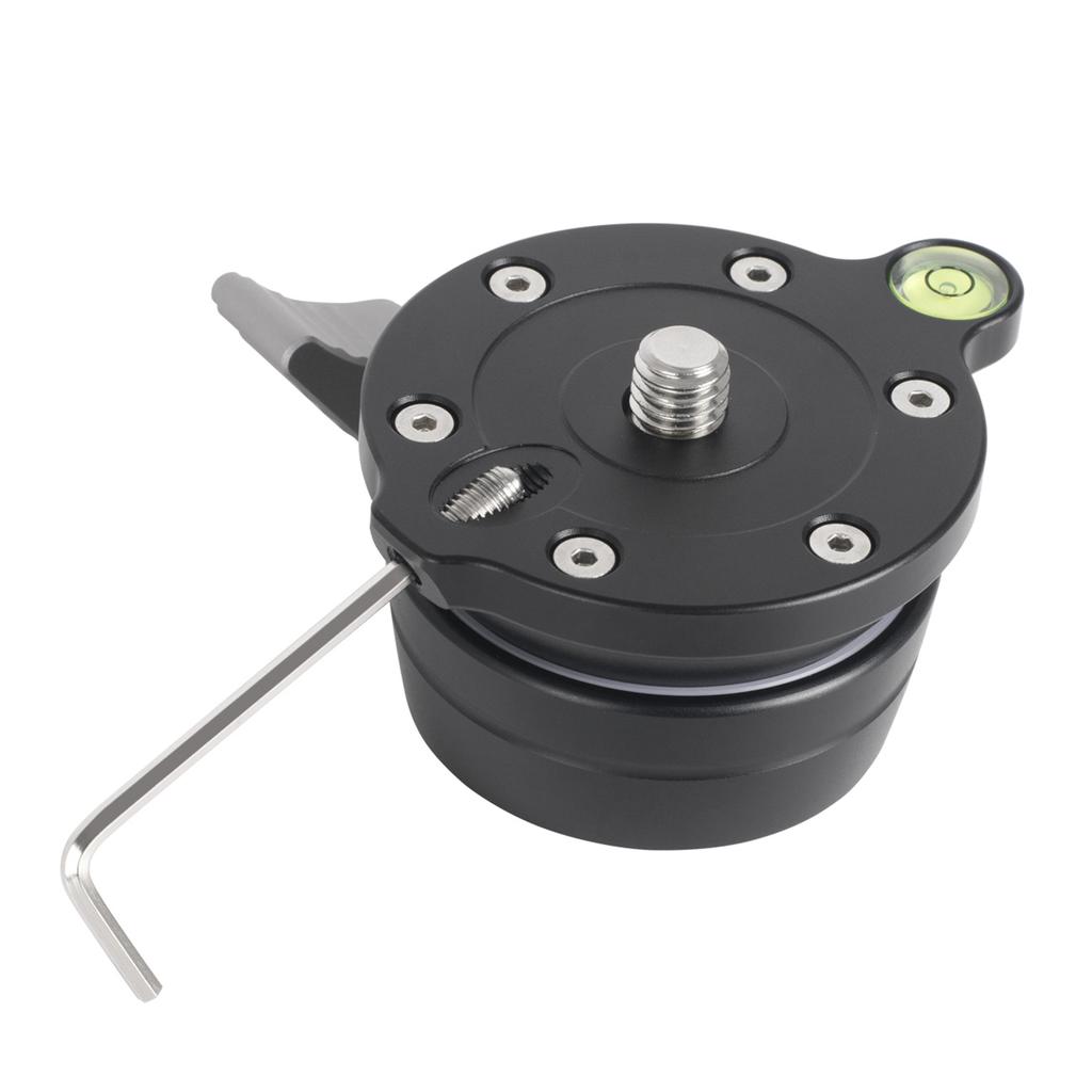 Andoer DY-50 Stativ Vyrovnávací základna Panoramatické fotografování Hlava stativu z hliníkové slitiny Sklon 15 stupňů