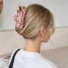 Hair Claw Anti-slip Teeth Large Shark Clip Dot Print Half-Tied Hair Strong Grip Back Head Hair Clip Hair Accessory