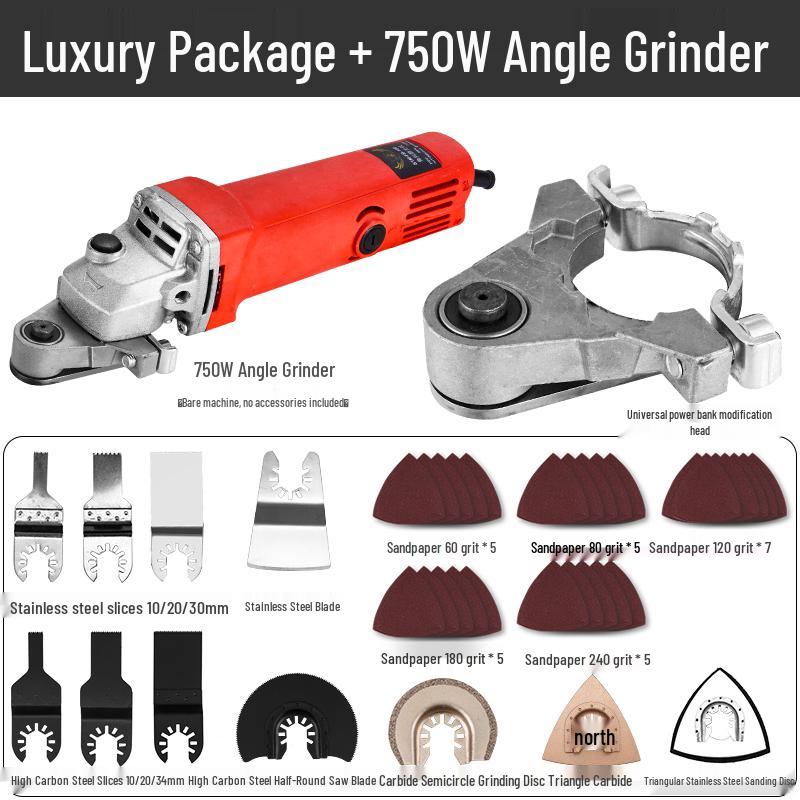 Universal Angle Grinder Woodworking Attachment: Electric Trimmer, Chisel, and Cutting Machine Conversion Head.