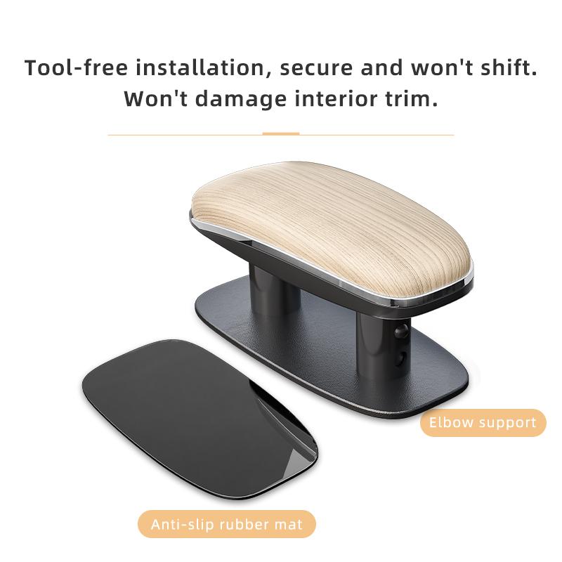 Adjustable Car Door Armrest Pad PU Leather Memory Foam Elbow Support Cushion for SUV Sedan Relieve Driving Fatigue