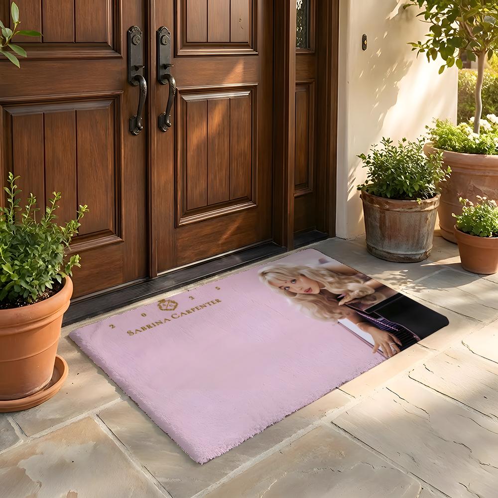 

Floor Mat Soft Flannel Rug Non Slip Absorbent Mat for Bathroom Bedroom Home Decor S Sabrina Carpenter 50x80cm