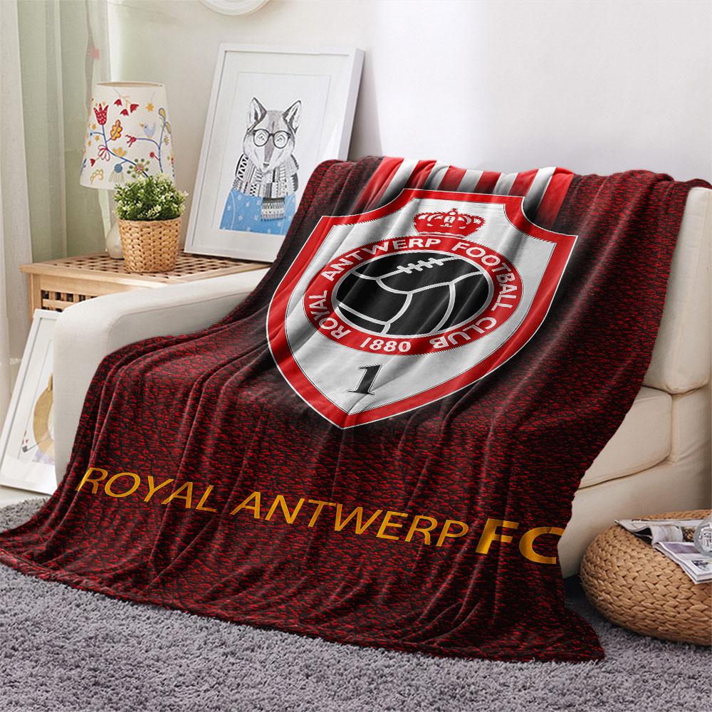 1PC Royal Antwerp FC Patterned Flannel Blanket Suitable For All Seasons for Home Decor Warmth and Comfort Gifts Holiday Present