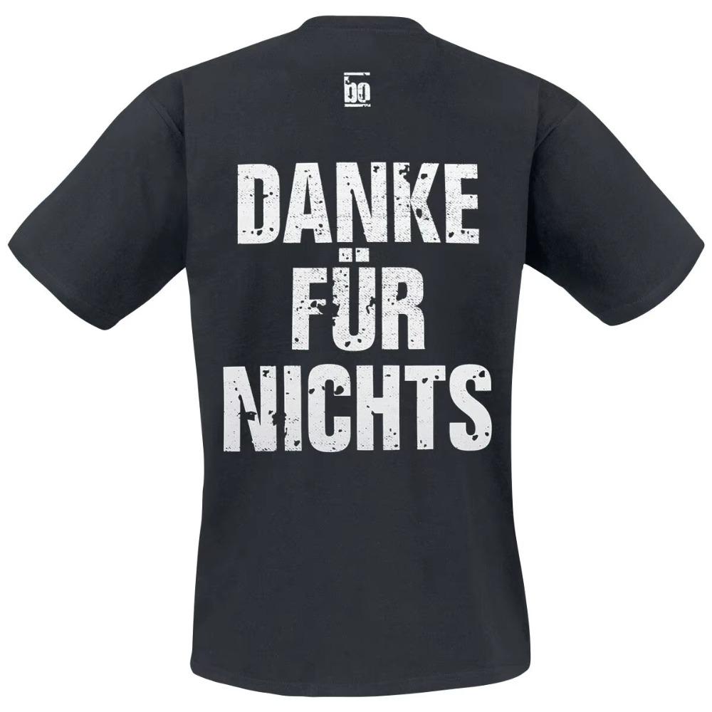 2025 Nové Danke Für Nichts Böhse Onkelz Potisk Letní Luxusní Značka Bavlna Pánská a Dámská Trička Krátký Rukáv