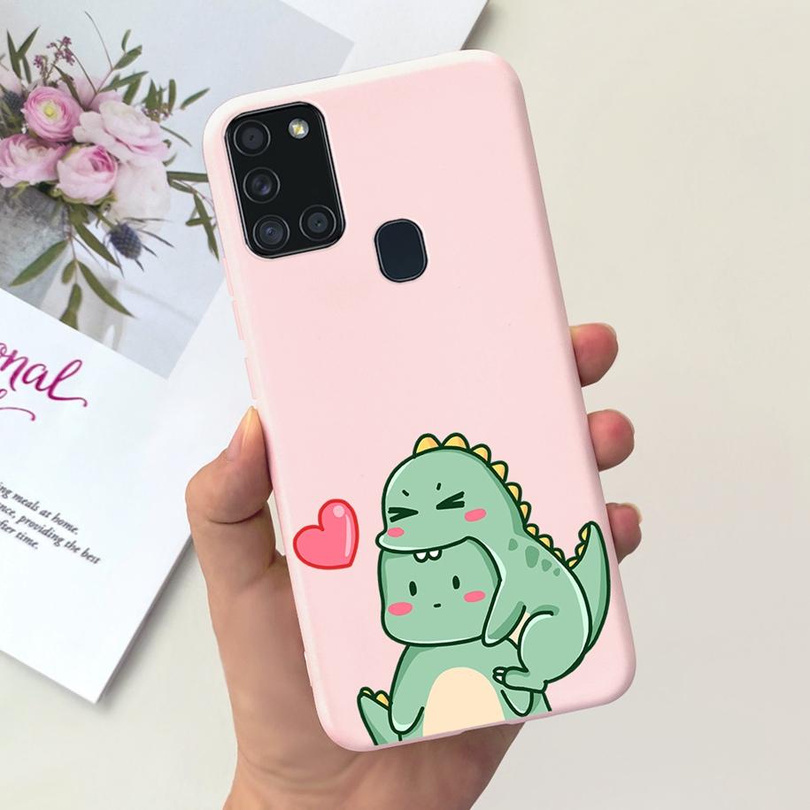 For Samsung A21S Case SM-A217F A 21S Back Cover Fashion Flower Cartoon TPU Soft Silicone Phone Case For Samsung Galaxy A21s Capa