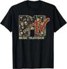 MTV Rock N Roll Music Hard Heavy Metal Skull Guitar Vintage T-Shirt Y2k Clothes Women Clothing Tee Shirt Femme Camisetas