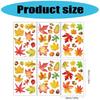 6PCS Themed Window Clings No Plastic Decorative Removable Leaf For Seasonal Home