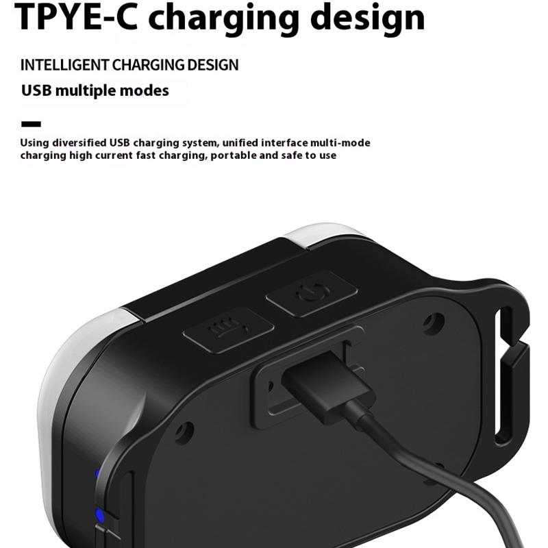 COB Mini Double Light Headlamp Super Bright Headlight Rechargeable Outdoor Camping Fishing Working Portable Head Lamp