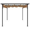 Retractable Roof Pergola Taupe 3 X 3 M Steel 180 G M²