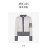 TB Knitted Sweater Women's New Round Neck Color Blocked Knitted Cardigan Top Coat Women's Stylish Versatile Look Slim Cardigan Academy