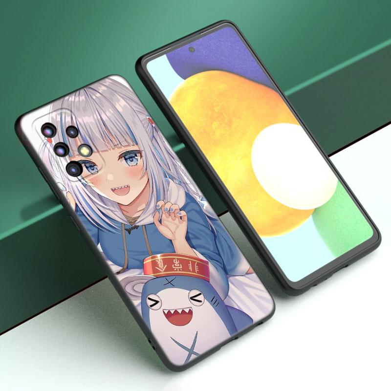 Gawr Gura Anime Phone Case For Samsung A13 A22 A24 A32 A23 A25 A34 A35 A52S A53 A54 A55 A73 5G A12 A14 A15 A31 A33 A50 A51 A72