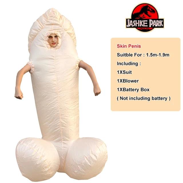 Costume Gonflabile Penis Pentru Adulti Salopeta Sexy Dick Rochie Amuzantă Disfraz Petrecere de Sărbători Halloween Anime Costum Cosplay