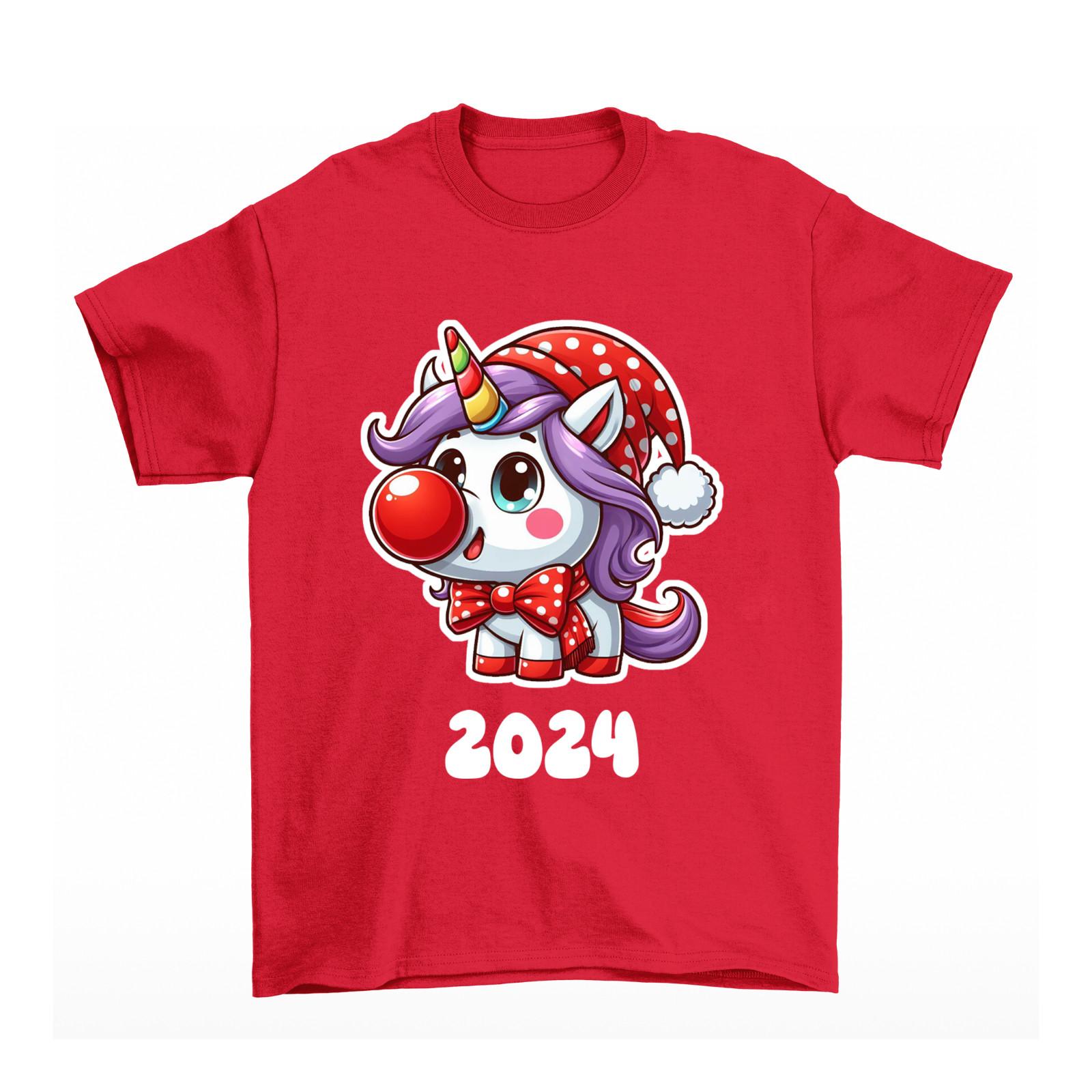 Red Nose Day Unicorn T-Shirt Mens Womens Tees Top 2024 Adults Baby Cotton Comic Relief S