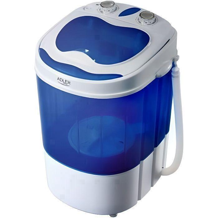 Machine à laver 3kg - ADLER - Chargement par le dessus - Légère et compact
