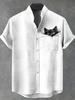 Summer Men's Breathable Linen Shirt Street Fashion Stand up Collar 3D Printing Hawaiian Beach Theme Creative Design