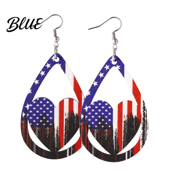 Stars Stripes Earrings 1 Pair Hollow Drop for Women Fourth