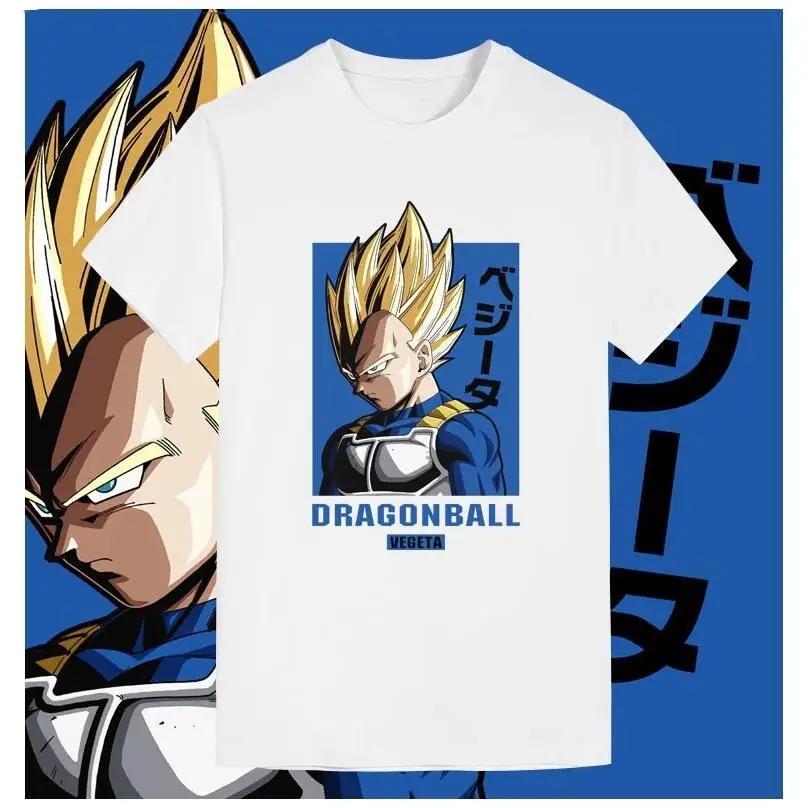 Dragon Ball 2025 New Hot Y2K Pure Cotton Tshirt Mens Kingsize Randomly Give Dragon Ball Badges