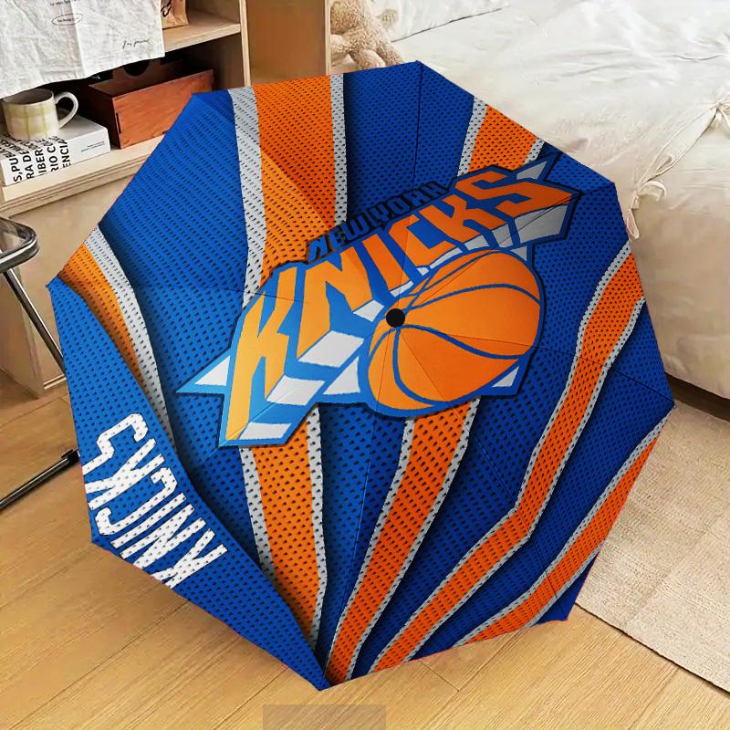 Knicks Logo Umbrella Folding umbrella, automatic umbrella 8-Frame for Travel, camping Use Gift for Halloween Christmas