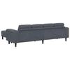Living Room Sofa 3 pcs Dark Gray 250 x 188 x 76 cm