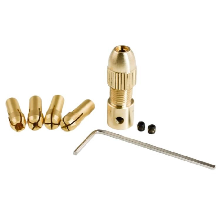 6Pcs Drill Chuck Collet Set 0.5-3mm Replacement Collet with Keyless Drill Chuck Rotary Drill Nut Tool Set Adapter