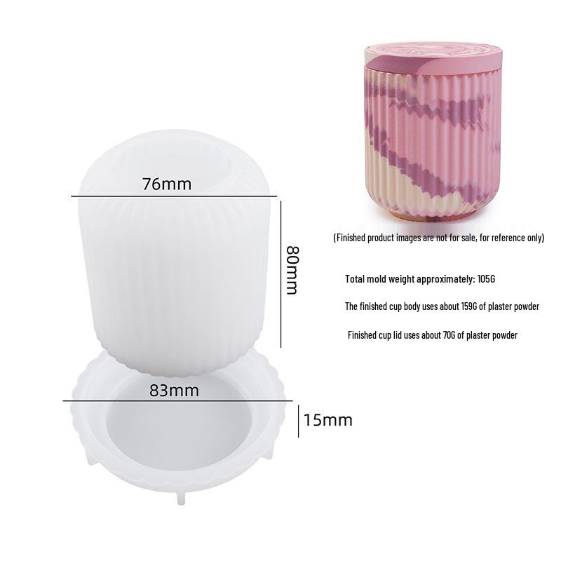 Meimuer DIY Aromatherapy Plaster Candle Mold & Epoxy Resin Jewelry Box Silicone Mold