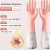 Fleece Lined Dishwashing Gloves Waterproof Scrubbing Gloves Kitchen Gloves  Gardening