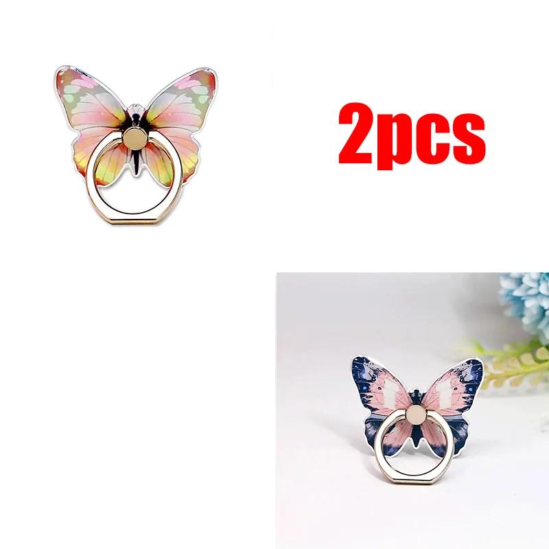 1/2 Stück Luxus Universal Schöner Schmetterling Handygriffhalter Geeignet Handyringhalter Handyhalter Sockel