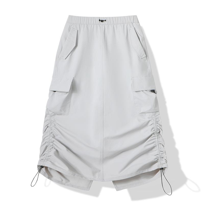 Outdoor Soft Shell Mountaineering Split Long Skirt Women's Sports Long Skirt Outdoor Hiking Breathable Waterproof Wear-resistant Workwear Long Skirt