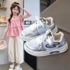Girls fashion board shoes 2025 spring and autumn new soft-soled children's sports shoes breathable casual shoes medium and older children's running