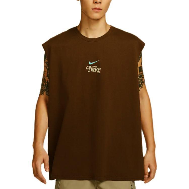 Nike T Shirts Men's Cocoa Crew Neck Moderate Straight Fit HM4455-259