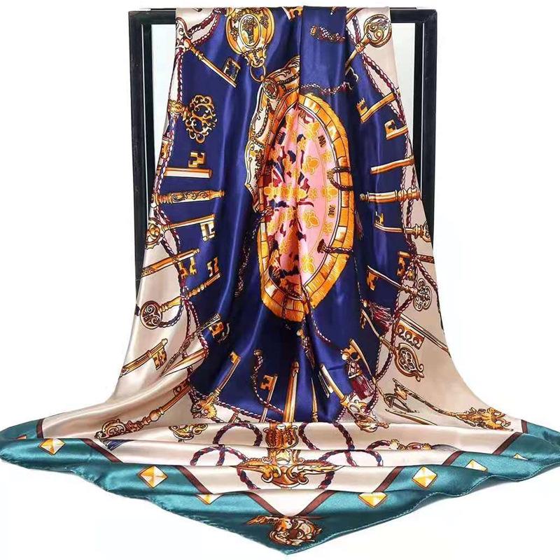 90 Large Silk Scarf for Women - Spring/Autumn Korean Style Satin Neckerchief, Mother's Day Gift