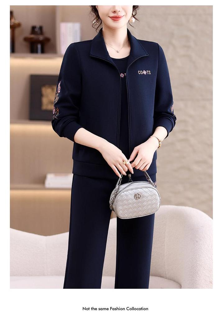 Women's Casual Sportswear: Spring/Autumn Loose Hoodie, Long Pants, Outdoor Jogging/Fitness Three-Piece Set