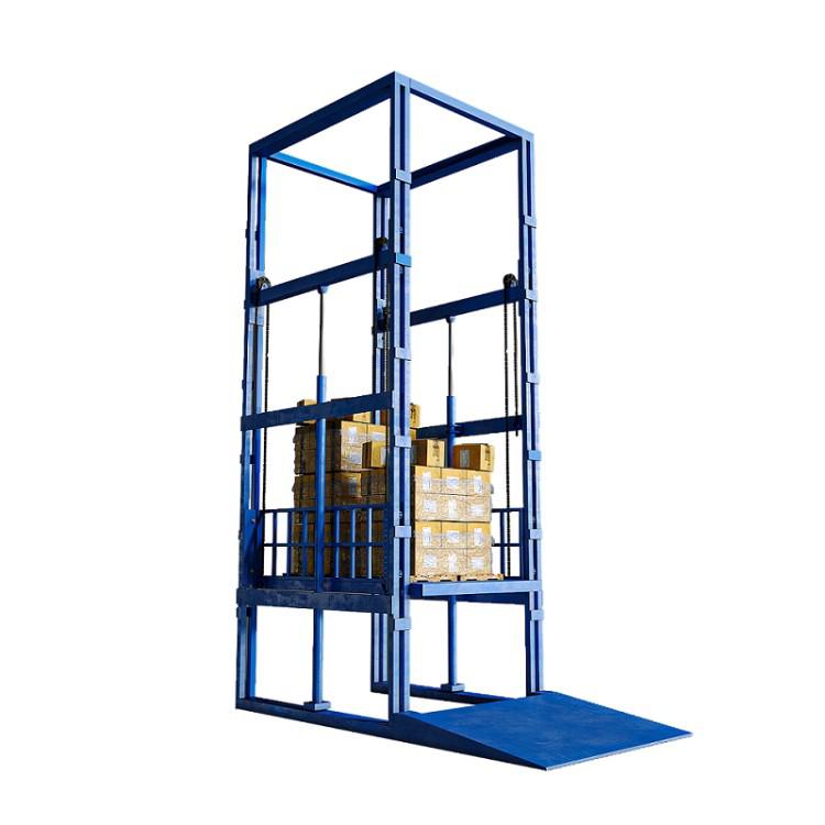 Outdoor Explosion-Proof Hydraulic Goods Lift with Electric Hoist for Warehouses