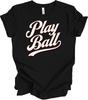 Play Ball Retro Baseball Graphic Vintage Sports Design Baseball Mom Gift T-shirt