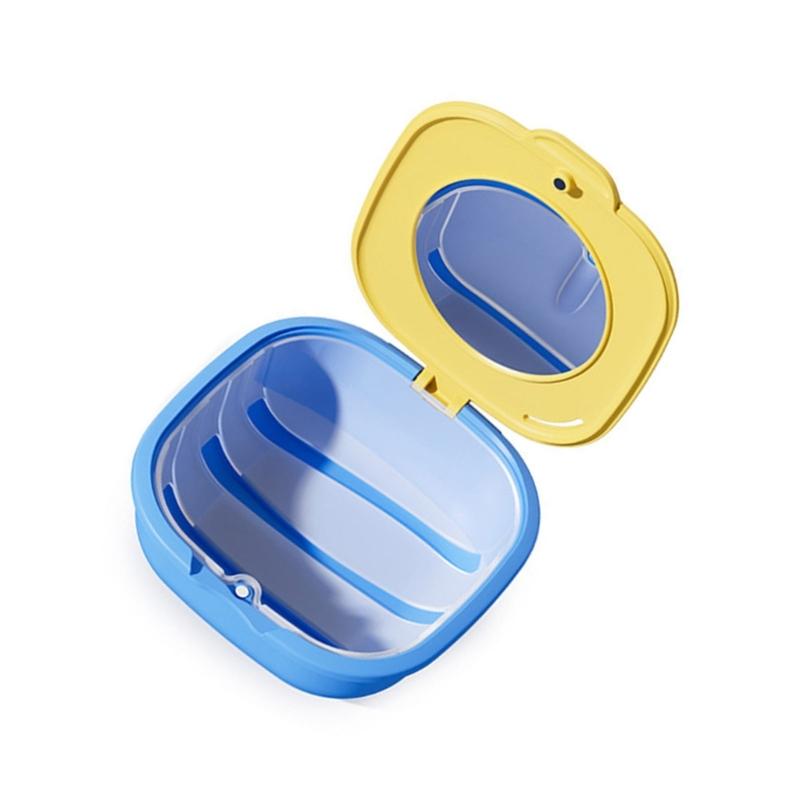 Compact Portable Retainers Case Holder for Invisible Aligners Hygienic Storage Box with Secure Lid Design