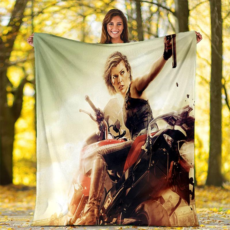 The sci-fi game Resident Evil features the Umbrella Corporation blanket a soft home furnishing nap decoration a warm Sherpa blanket for all seasons U3