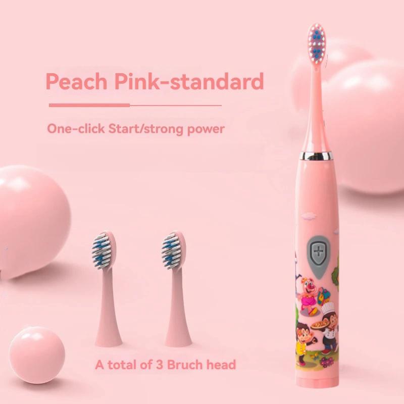 

Children s Electric Toothbrush, 3 to 6 to 12 Years Old, Fully Automatic Toothbrush, Rechargeable, Soft-bristled, for Childre розовый
