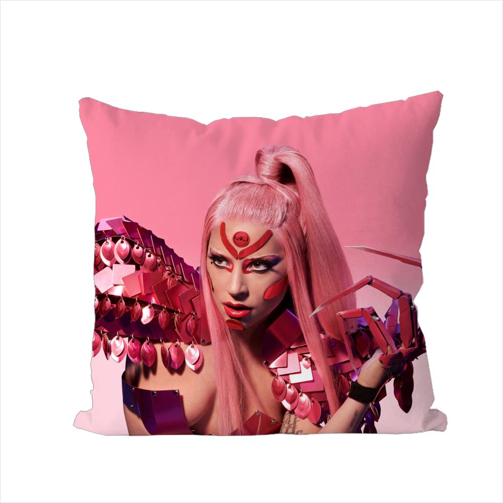 Singer Lady Gaga Pillow Case For Car Sofa Decorative Home Doublesided Print Plush Square Throw Pillow Cushion Cover