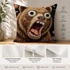 2D Scream Animals Retro Kissenbezug Seidiger Kurzer Plüsch Unsichtbarer Reißverschluss Staubdicht Sofakissenbezug Für Heimdekoration