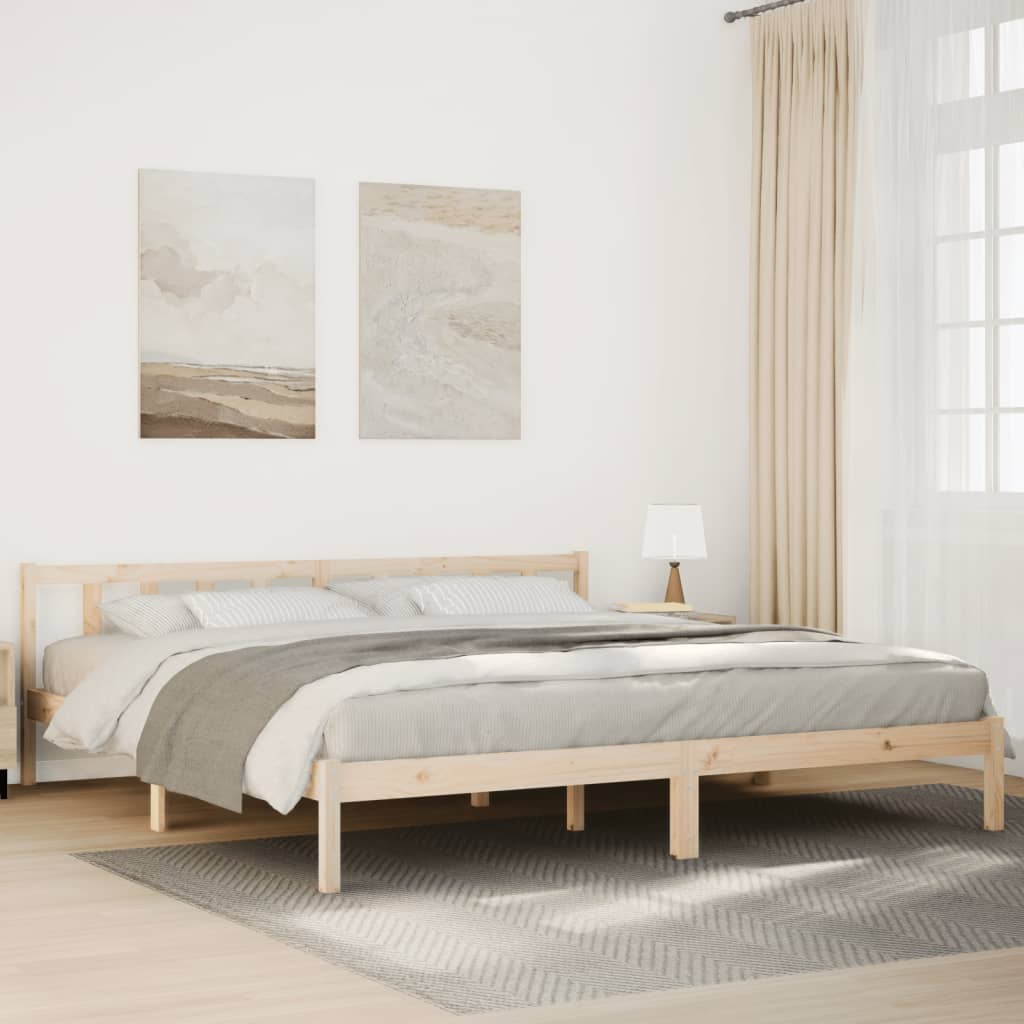 Vidaxl Dłuższe Łóżko Bez Materaca, 180X210 Cm, Lite Drewno Sosnowe