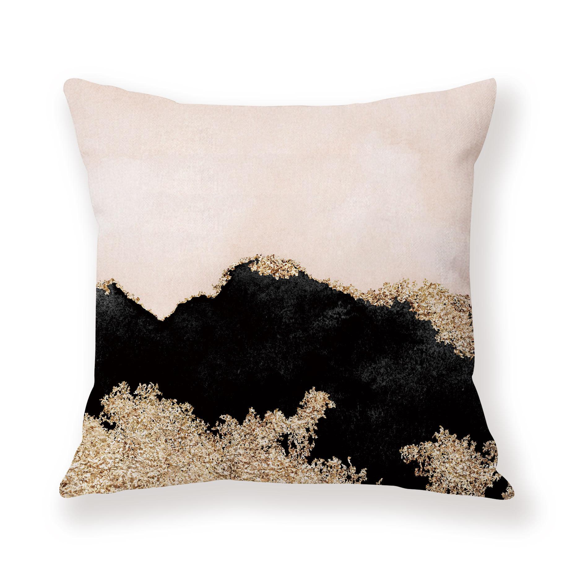 

Watercolor Ins Wind Flashing Plush Pillow Cover Contrasting Color Creative Model Room Ornament Pillow Car Sofa X 45 * 45 pillow cover