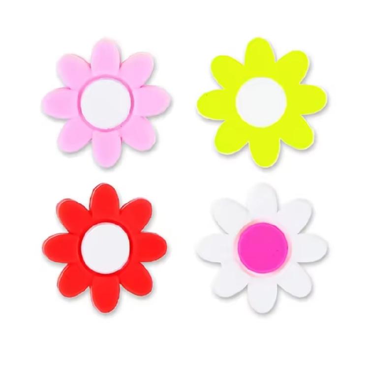 8 Pezzi Cuore Fiore Silicone Morbido Racchetta Ammortizzatori Racchetta da Tennis Smorzatore Vibrazioni Tennis Squash Ammortizzatori