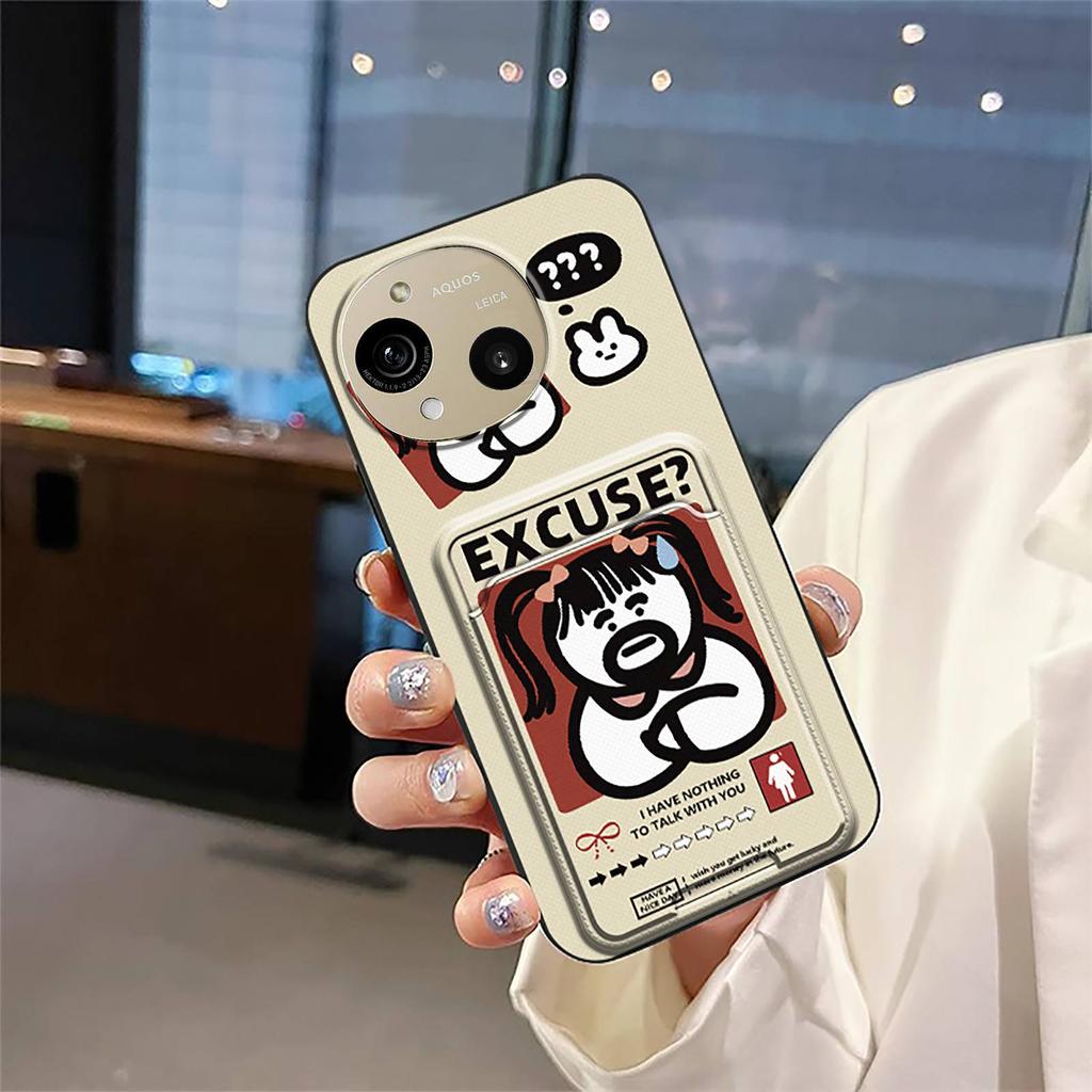 Cartoon Durable Phone Case For Sharp Aquos R10/SH-51F Shockproof Soft case Fashion Design Card sleeve Anti-knock Cute