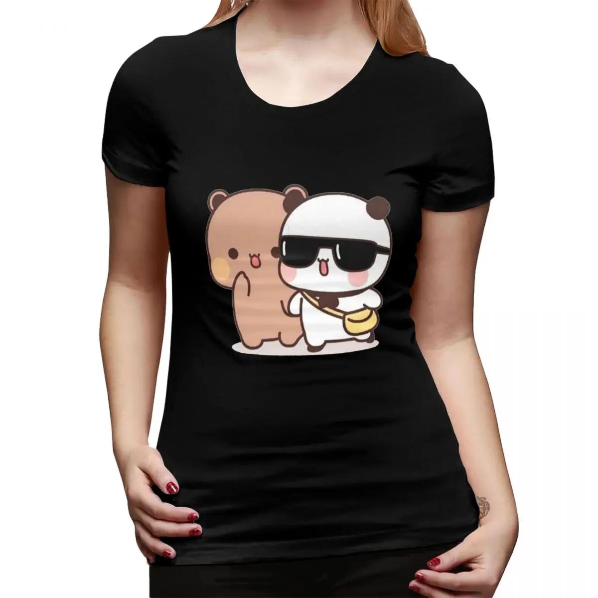 

Bear And Panda Bubu Dudu Balloon TShirt for Women Round Neck Streetwear T Shirts Womens Tees Short Summer Clothes Tops 4XL