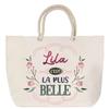 Beach Bag - PLANETEE - Lilac - Large Size - Cotton - Personalized Message