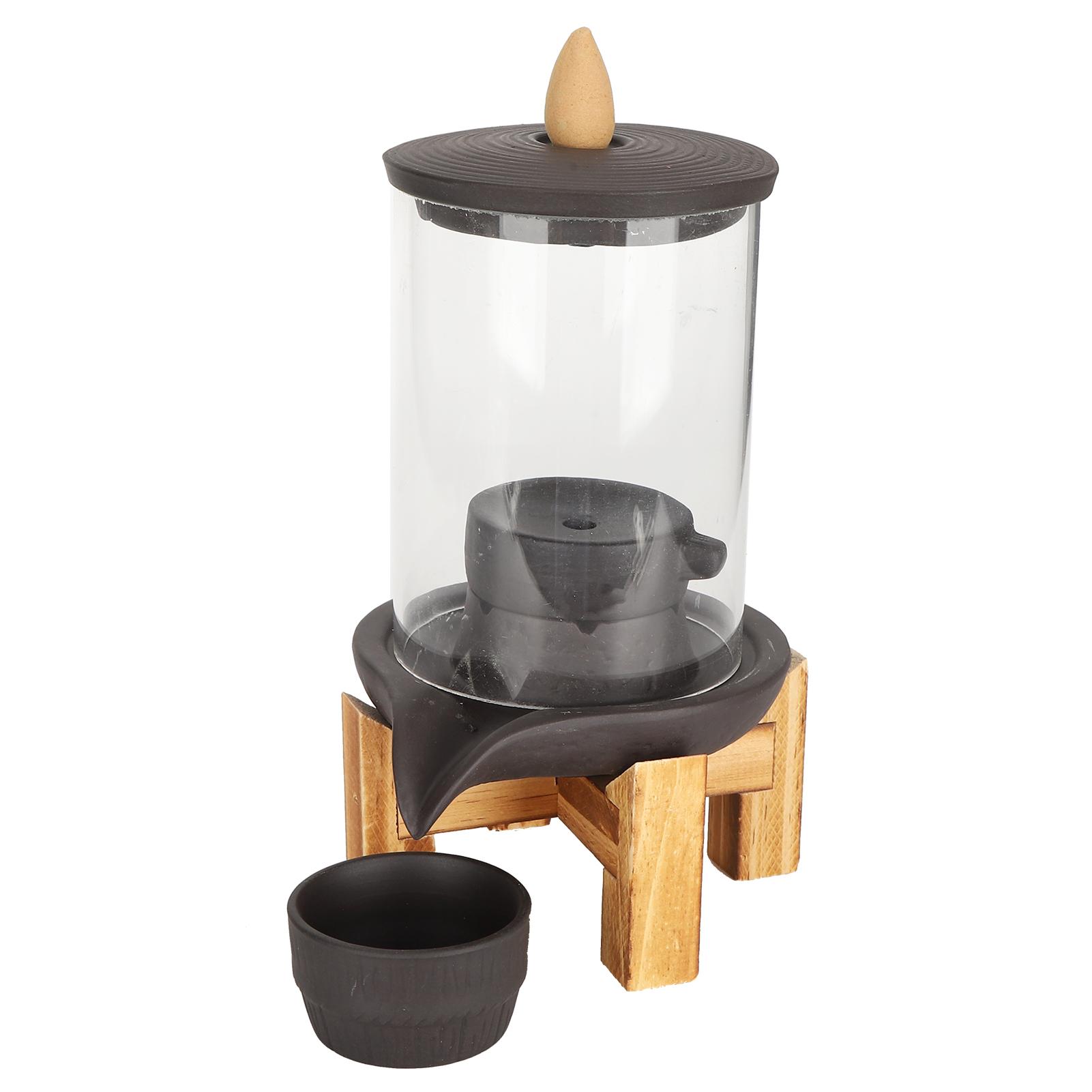 

Backflow Incense Burner Red Porcelain Creative Good Luck Windshield Home Decoration