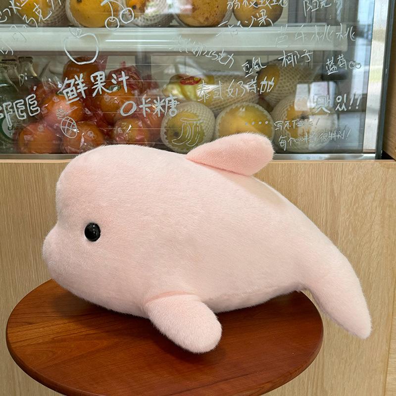 Girls Heart Pink Dolphin Throw Pillow Plush Toy Doll Aquarium Dolphin Doll Children Soothing Doll