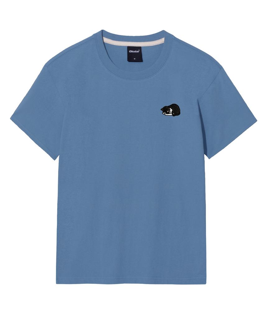 OKSTAR Sleepy Kamnyang Embroidered Short Sleeve T-Shirt (D Type)
