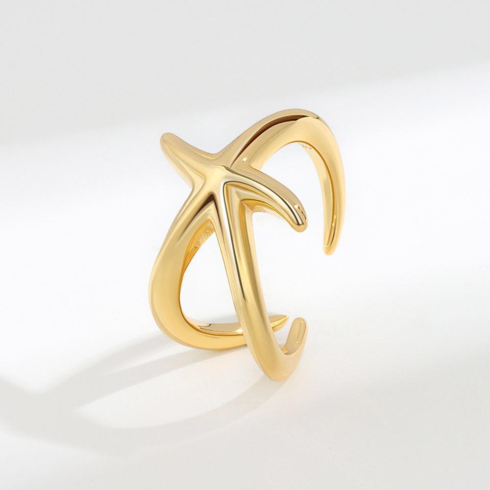 Fashion Personalized Index Finger Ring Niche Design Geometric Twist Open Ring Temperament Retro Couple Ring for Girlfriend Simple Geometric Ring